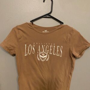 Hollister Women's Tan Los Angeles Tee